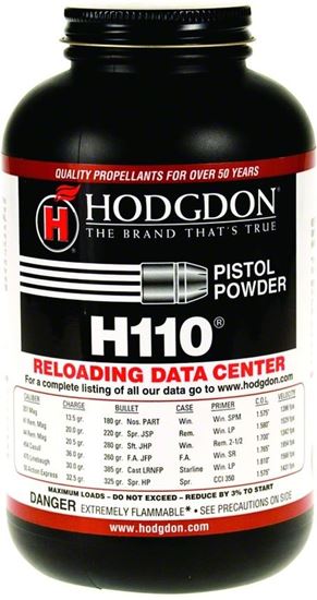 Picture of Hodgdon 1101 H110 Smokeless Pistol/Shotshell 1Lb Can State Laws Apply