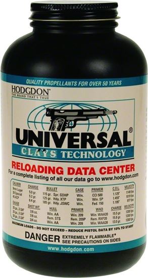 Picture of Hodgdon UNI Universal Clays Technology Smokeless Pistol Shotshell Powder, 1Lb Can, State Laws Apply