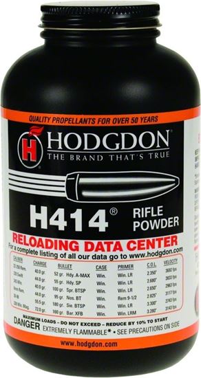 Picture of Hodgdon 4141 H414 Spherical Smokeless Rifle Powder, 1 Lb, State Laws Apply