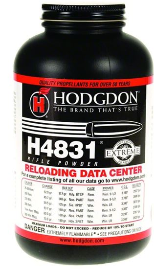 Picture of Hodgdon 48311 H4831 Extreme Smokeless Extruded Rifle Powder 1Lb Can State Laws Apply