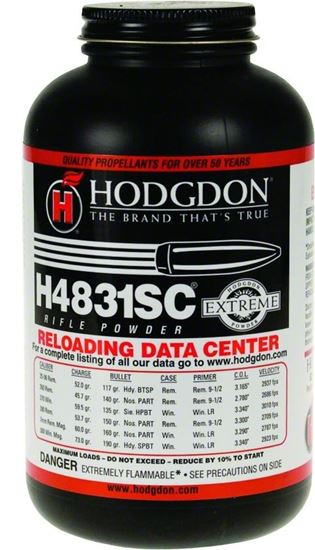 Picture of Hodgdon 48311S H4831SC Short Cut Extreme Smokeless Rifle Powder 1 Lb State Laws Apply