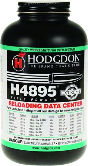 Picture of Hodgdon 48951 H4895 Extreme Smokeless Rifle Powder 1lb Can State Laws Apply