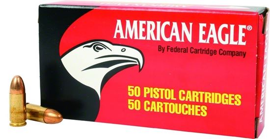 Picture of Federal AE9DP American Eagle Pistol Ammo 9mm Luger 115Gr 50Rnd FMJ