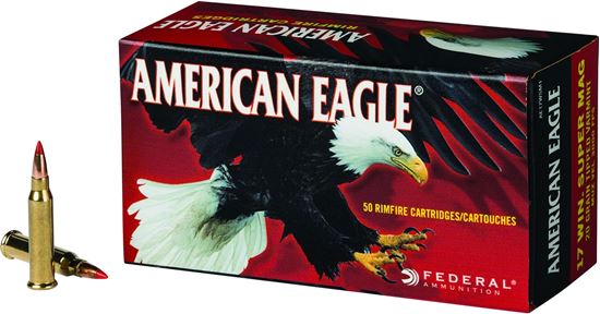 Picture of Federal AE5022 American Eagle Rimfire Rifle Ammo 22 LR, Solid, 40 Grains, 1240 fps, 50 Rounds, Boxed