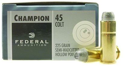 Picture of Federal C45LCA Champion Target Pistol Ammo 45 LC, SWCHP, 225 Gr, 830 fps, 20 Rnd, Boxed (164084)