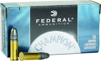 Picture of Federal 510 Champion Rimfire Rifle Ammo 22 LR, Solid, 40 Grains, 1240 fps, 50 Rounds, Boxed