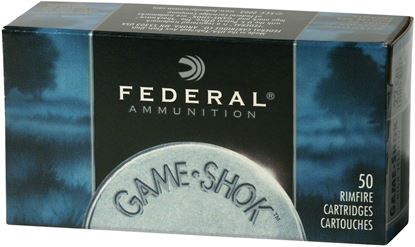 Picture of Federal 712 Game-Shok Rimfire Rifle Ammo 22 LR, Copper Plated HP, 38 Grains, 1260 fps, 50 Rounds, Boxed