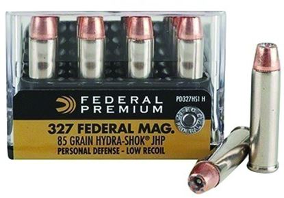 Picture of Federal PD327HS1H Premium Personal Defense Low Recoil Pistol Ammo 327 FED, Hydra-Shok JHP, 85 Gr, 1400 fps, 20 Rnd