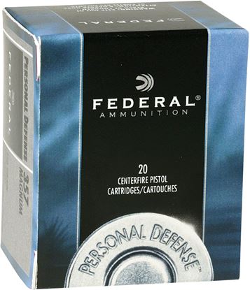Picture of Federal PD38HS3H Premium Personal Defense Low Recoil Pistol Ammo 38 SPL, Hydra-Shok JHP, 110 Gr, 980 fps, 20 Rnd