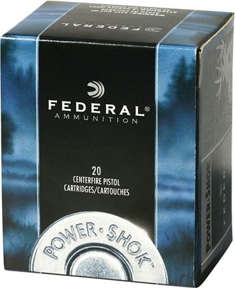 Picture of Federal C44B Power-Shok Pistol Ammo 44 REM, JHP, 180 Gr, 1460 fps, 20 Rnd, Boxed