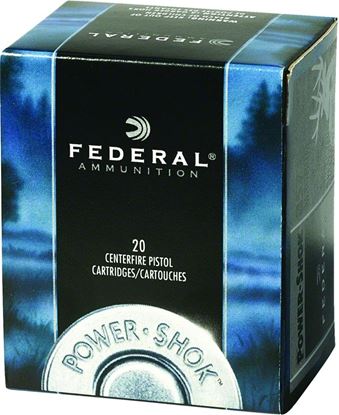 Picture of Federal C44A Power-Shok Pistol Ammo 44 REM, JHP, 240 Gr, 1230 fps, 20 Rnd, Boxed