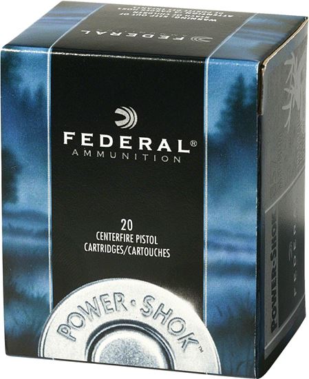 Picture of Federal C357G Power-Shok Pistol Ammo 357 MAG, JHP, 180 Gr, 1080 fps, 20 Rnd, Boxed