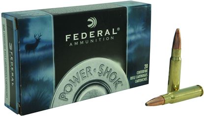 Picture of Federal 338FJ Power-Shok Rifle Ammo 338 FED, SP, 200 Grains, 2700 fps, 20, Boxed