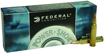 Picture of Federal 223A Power-Shok Rifle Ammo 223 REM, SP, 55 Grains, 3240 fps, 20, Boxed
