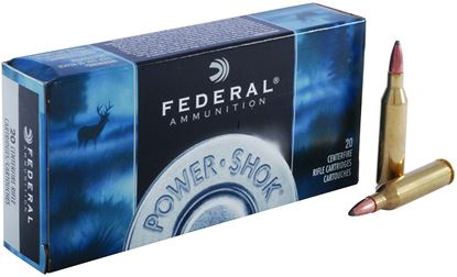 Picture of Federal 243AS Power-Shok Rifle Ammo 243 WIN, SP, 80 Grains, 3330 fps, 20, Boxed