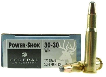 Picture of Federal 3030B Power-Shok Rifle Ammo 30-30 WIN, SP RN, 170 Grains, 2200 fps, 20, Boxed