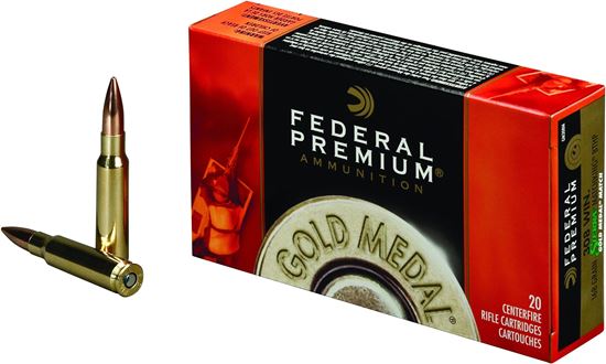 Picture of Federal GM308M Gold Medal Rifle Ammo 308 WIN, SMK BTHP, 168 Grains, 2650 fps, 20, Boxed