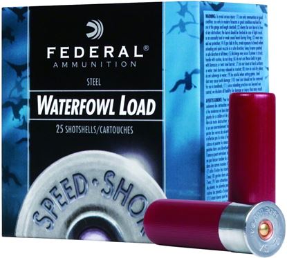 Picture of Federal WF143-3 Speed-Shok Waterfowl Shotshell 12 GA, 3 in, No. 3, 1-1/8oz, 4.56 Dr, 1550 fps, 25 Rnd per Box