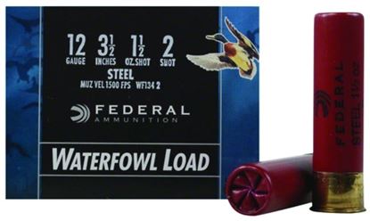 Picture of Federal WF1342 Speed-Shok Waterfowl Shotshell 12 GA, 3-1/2 in, No. 2, 1-1/2oz, 4.84 Dr, 1500 fps, 25 Rnd per Box