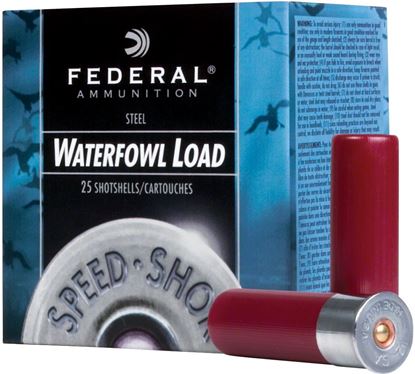 Picture of Federal WF133-2 Speed-Shok Waterfowl Shotshell 12 GA, 3-1/2 in, No. 2, 1-3/8oz, 4.94 Dr, 1550 fps, 25 Rnd per Box