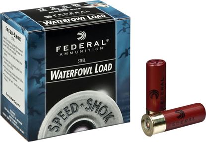 Picture of Federal WF143-1 Speed-Shok Waterfowl Shotshell 12 GA, 3 in, No. 1, 1-1/8oz, 4.56 Dr, 1550 fps, 25 Rnd per Box
