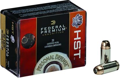 Picture of Federal P40HST1S Premium Personal Defense Pistol Ammo 40 S&W, HST, 180 Gr, 1010 fps, 20 Rnd, Boxed