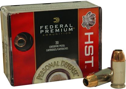 Picture of Federal P45HST2S Premium Personal Defense Pistol Ammo 45 ACP, HST/Hydra-Shok JHP, 230 Gr, 890 fps, 20 Rnd, Boxed