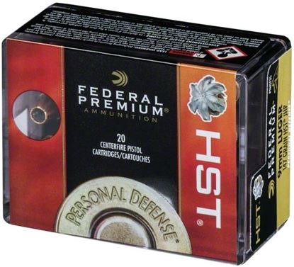 Picture of Federal P9HST2S Premium Personal Defense Pistol Ammo 9MM 147 GR HST JHP, 20/Box