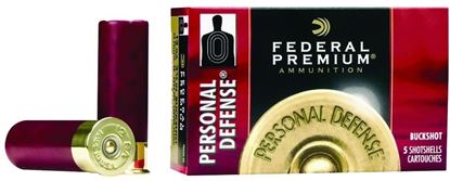 Picture of Federal PD13200 Premium Personal Defense Shotgun Ammo 12 GA, 2-3/4 in, 00B, 9 Pellets, 1145 fps, 5 Rounds, Boxed