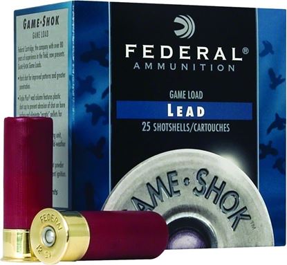 Picture of Federal H125-4 Game-Shok Upland - Heavy Field Shotshell 12 GA, 2-3/4 in, No. 4, 1-1/4oz, 3.19 Dr, 1220 fps