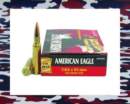 Picture of Federal A76251M1A American Eagle Rifle Ammo 308 WIN, OTM, 168 Grains, 2650 fps, 20, Boxed