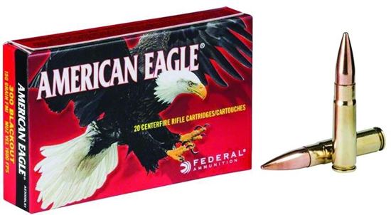 Picture of Federal AE300BLK1 American Eagle Rifle Ammo, 300 Blackout 150Gr FMJ-BT, 20/box