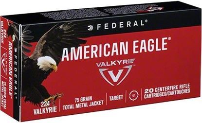 Picture of Federal AE224VLK1 American Eagle Rifle Ammo 224 Valkyrie 75 Grain Total Metal Jacket 20 Rnd Per Box