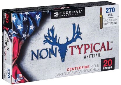 Picture of Federal 270DT150 Non-Typical Rifle Ammo, 270 Win 150 Gr Soft Point, 20 Round Box