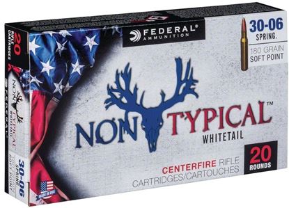 Picture of Federal 3006DT180 Non-Typical Rifle Ammo, 30-06 Spr 180 Gr Soft Point, 20 Round Box