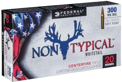 Picture of Federal 300WDT180 Non-Typical Rifle Ammo, 300 Win 180 Gr Soft Point, 20 Round Box