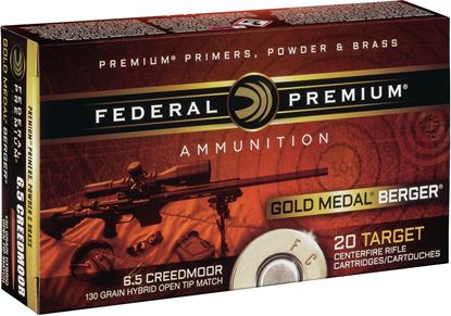 Picture of Federal P65CRDTC1 Premium Trophy Copper Rifle Ammo 6.5 CREED, T-Copper, 120 Grains, 2800fps, 20, Boxed