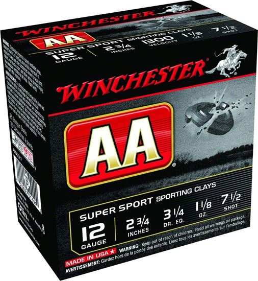 Picture of Winchester AASC127 AA Shotshell 12 GA 2-3/4" 1-1/8oz 25Rnd Super Sport 1300FPS