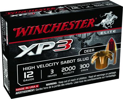 Picture of Winchester SXP123 Supreme Elite XP3 Sabot Slugs 12 GA, 3 in, 11/16oz, 2000 fps, 5 Rnd per Box