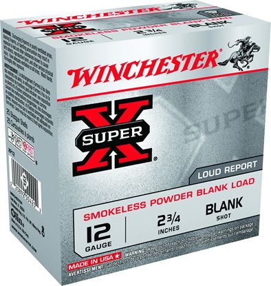 Picture of Winchester XP12 Super-X Shotshell 12 GA, 2-3/4 in, No. Blank, Smokeless, 25 Rnd per Box