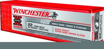 Picture of Winchester X22LRSS1 Super-X Rimfire Ammo 22 LR, RN, 40 Grains, 1300 fps, 100 Rounds, Boxed
