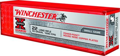 Picture of Winchester X22LRPP1 Super-X Rimfire Ammo 22 LR, Power-Point, 40 Grains, 1280 fps, 100 Rounds, Boxed