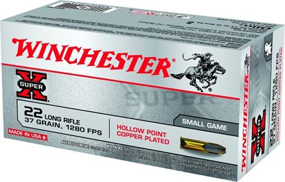 Picture of Winchester X22LRH Super-X Rimfire Ammo 22 LR, LHP, 37 Grains, 1280 fps, 50 Rounds, Boxed