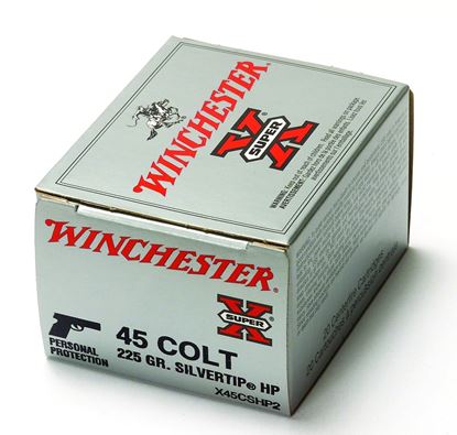 Picture of Winchester X45CSHP2 Super-X Pistol Ammo 45 LC, Silvertip HP, 225 Gr, 920 fps, 20 Rnd, Boxed
