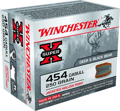 Picture of Winchester X454C3 Super-X Pistol Ammo 454 CASULL, JHP, 250 Gr, 1300 fps, 20 Rnd, Boxed