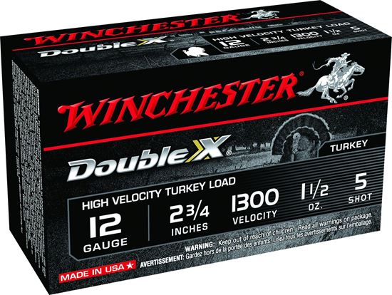 Picture of Winchester STH125 Double X Shotshell 12 GA, 2-3/4 in, No. 5, 1-1/2oz, 1300 fps, 10 Rnd per Box