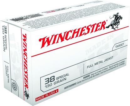 Picture of Winchester Q4171 Pistol Ammo 38 SPL, FMJ, 130 Gr, 800 fps, 50 Rnd, Boxed