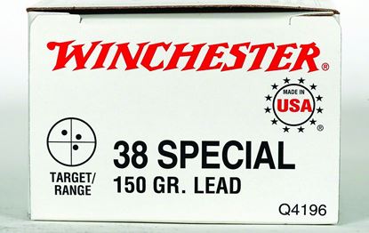 Picture of Winchester Q4196 Pistol Ammo 38 SPL, LRN, 150 Gr, 845 fps, 50 Rnd, Boxed