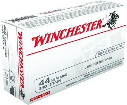 Picture of Winchester Q4240 Pistol Ammo 44 REM, JSP, 240 Gr, 1180 fps, 50 Rnd, Boxed