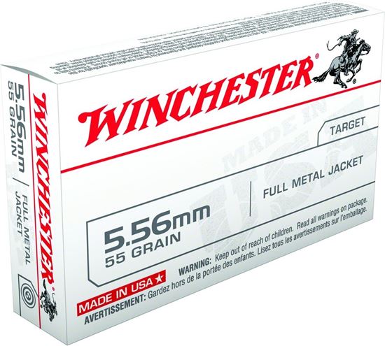 Picture of Winchester Q3131L Best Value Q Series Rifle Ammo 5.56 NATO, FMJ, 55 Grains, 3270 fps, 20, Boxed